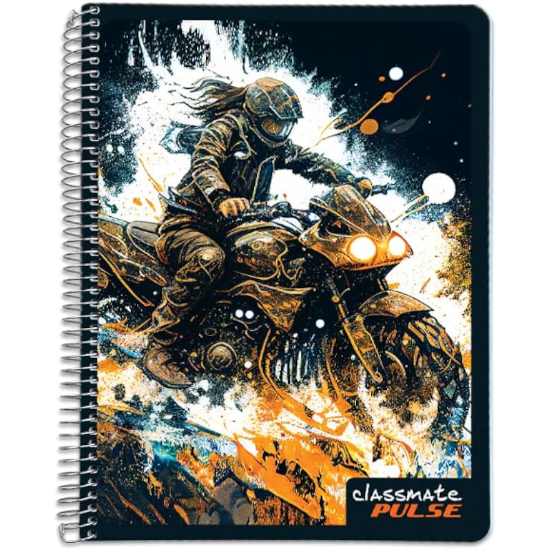 Classmate Pulse Spiral Notebook - Unruled, 180 Pages, For School, Office Use, Pack of1