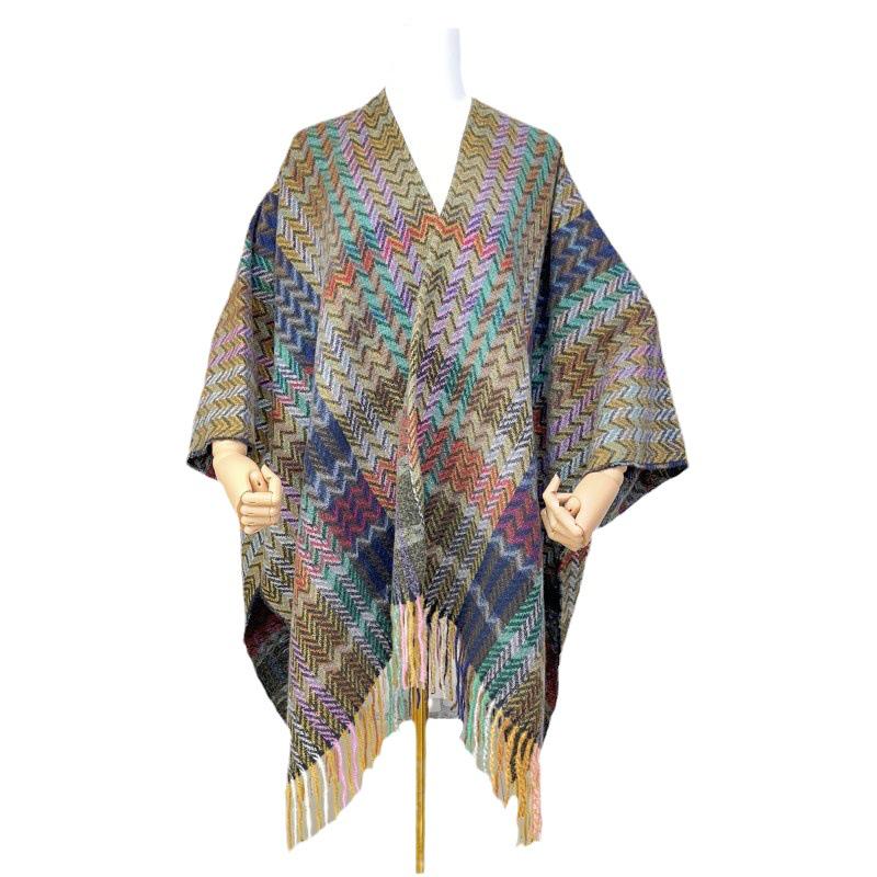 Colorful Tassel Ethnic Shawl: Versatile Yunnan Travel Wrap for Women