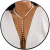 Pearl Pendant Necklaces for Women Long Y Lariat Chain Necklace Freshwater Pearl Choker Necklace Birthday Anniversary Mother's Day Gifts for Women
