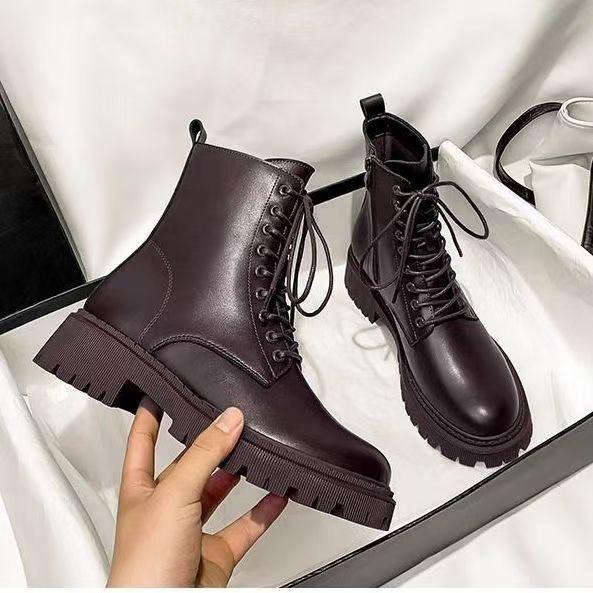 Yueyu Martin boots women's versatile British style 2025 new autumn and winter boots thick-soled short boots show thin single