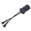 2Pcs Plastic Black Car Horn Speaker Wiring Adapter Harness Pigtail Socket Fit for Hyundai 11cm Length