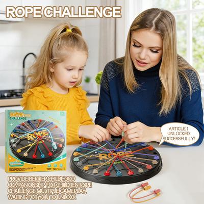 Gioco da Tavolo Puzzle Sfida Impilamento Sbrogliacorde per Bambini e Adulti con Autismo, Giocattoli Fidget Antistress Regalo per Famiglia Viaggio Festa