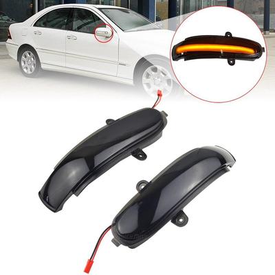 2 stks/partij Side Wing Achteruitkijkspiegel LED Dynamische Blinker Richtingaanwijzer Voor Mercedes Benz C Klasse W203 S203 CL203 2001-2007