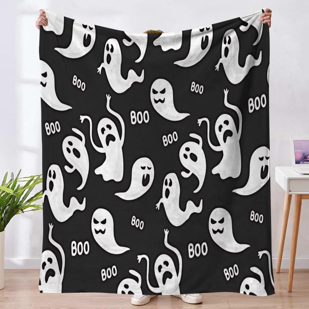 Halloween ghost blanket office sofa air conditioning blanket autumn and winter flannel blanket