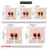2pcs 2D Flat Printing Drapes Cute Cherry Design 100% Polyester Without Electricity Party Decorations for Entryway Room Parties