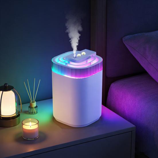 Nawilżacz Powietrza z Górnym Napełnianiem i Zimną Mgiełką do Sypialni 3L Duża Pojemność Cichy Nawilżacz Powietrza z Lampką Nocną dla Dziecka Pokoju Dziecięcego Roślin Wnętrz