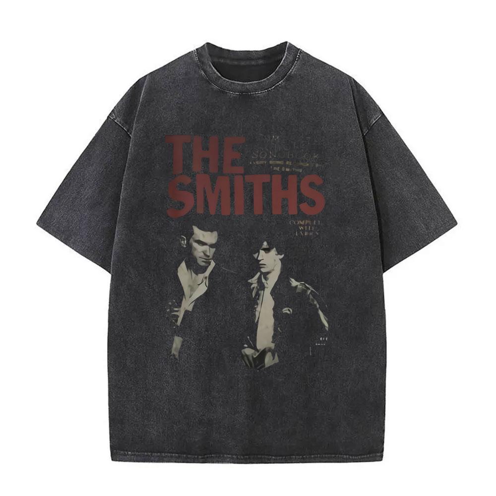 Rock Band The Smiths Louder Vintage Washed Tshirt Alternative s Indie Morrissey T Shirt The Queen Is Dead Tshirts Unisex