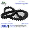 Double Sided Toothed Synchronous Belt D8M Pitch 8MM Perimeter=D8M536~D8M1216 Bandwidth 10mm 25mm 30mm Rubber Black Conveyor Belt