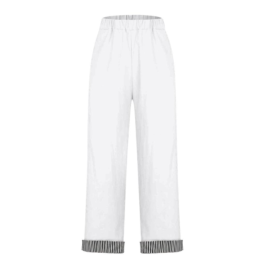 Women's Casual And Fashionable Color Loose Pants With Pocketes