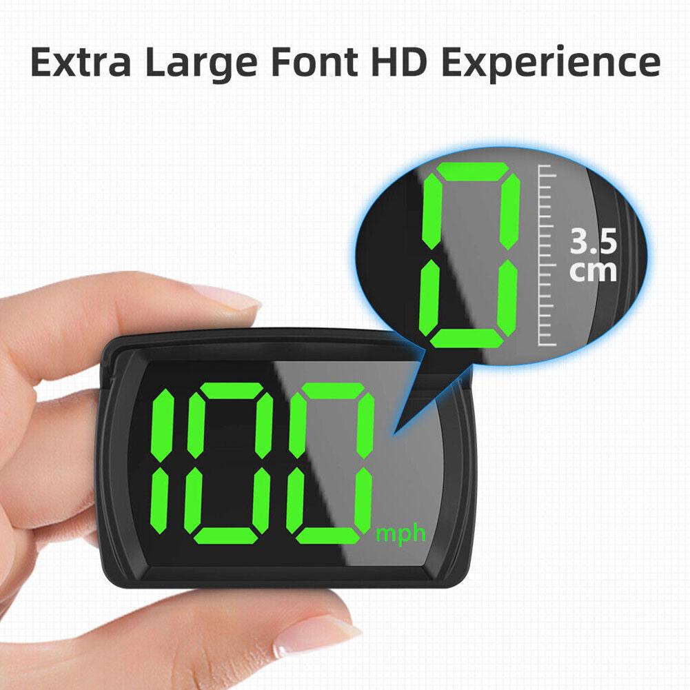 Car Head-Up Display Car GPS Digital Speedometer HUD Big Font Speed Head Up Display KMH Speed Meter Smart Auto Accessories