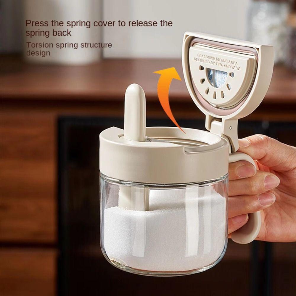 Airtight Design Seasoning Containers With Spoon Spice Storage Containers Spice Rack Organization