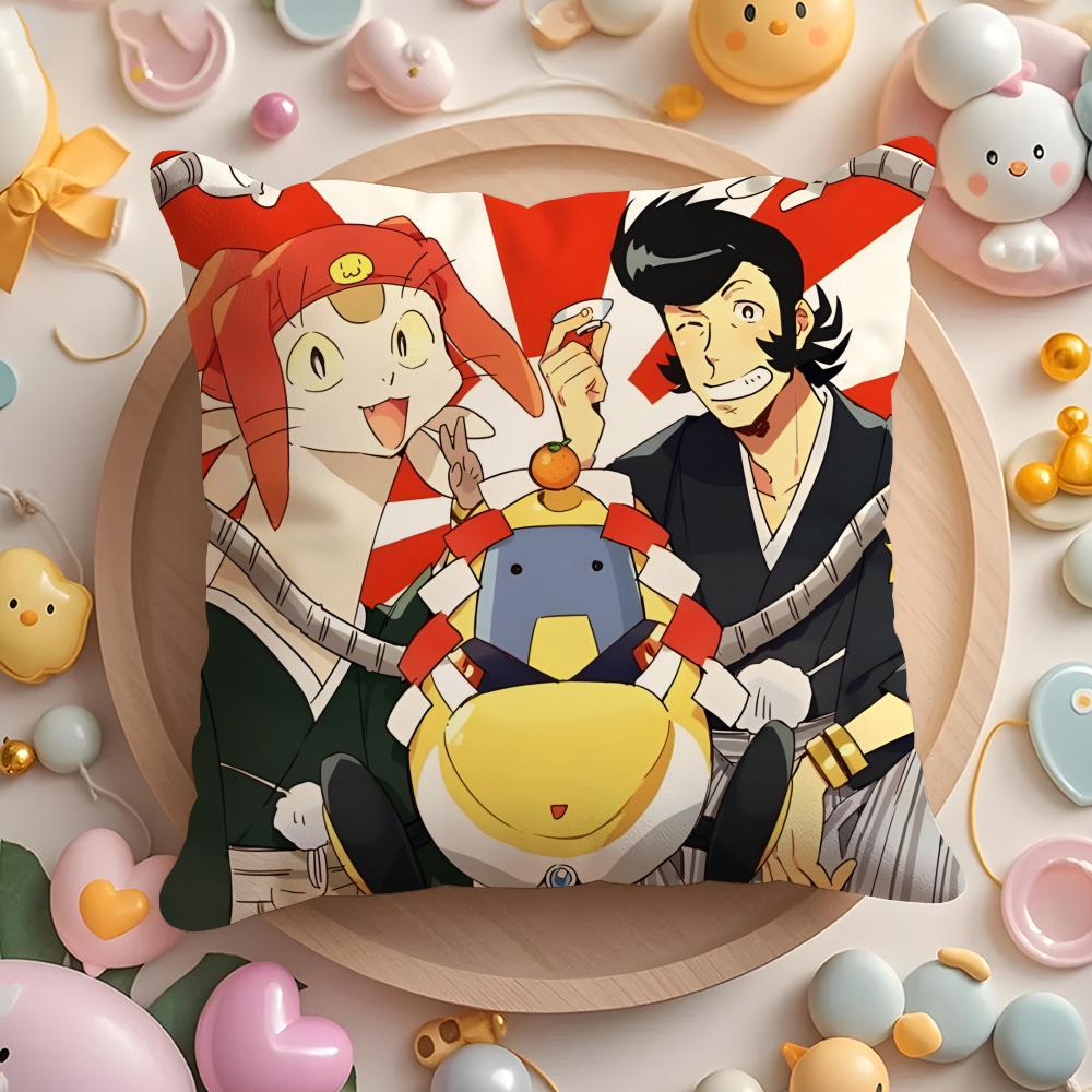 S-Space Anime D-Dandy Cushion Cover Home & Car Multi-Scene Pillow Cover - Reversible, Soft & Durable for Daily Use