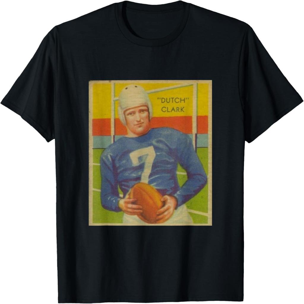 Dutch Clark 1935 Vintage Football Card Style Retro T-Shirt