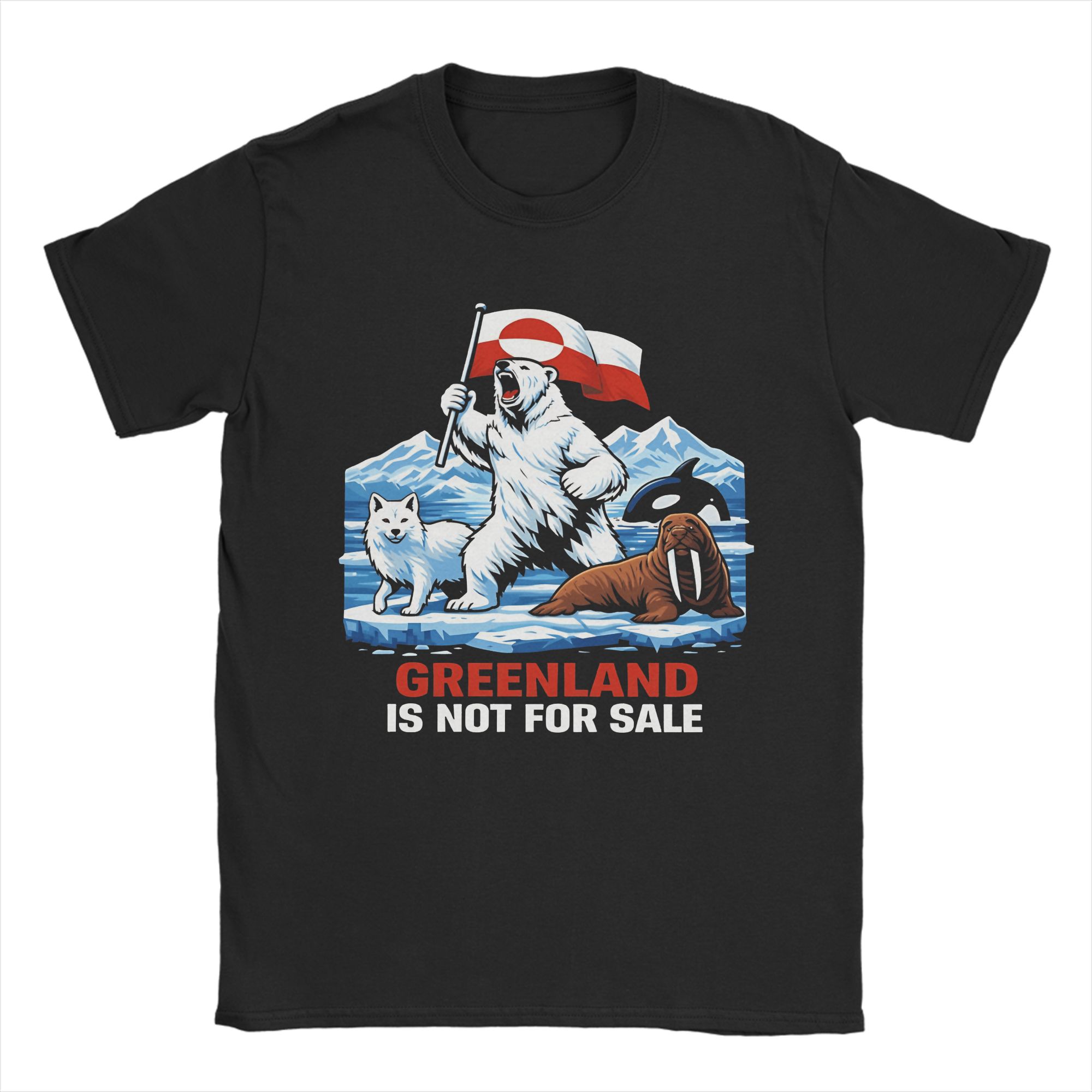 

Greenland Not for Sale Greenland Flag Bear 100 Cotton T Shirt For Men Summer Fun TShirts O Neck Hip Hop Tee Shirt Plus Size S