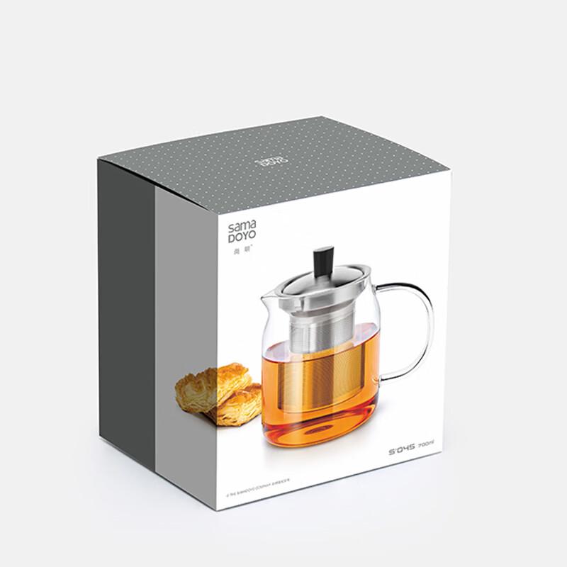 Shangming Heat-Resistant Glass Teapot with Stainless Steel Infuser