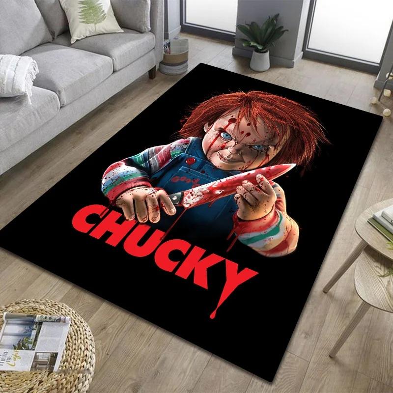 

3D Horror Film Chucky Rug Living Room Bathroom Door Mat Terror Annabelle Bedroom Floor Mat Decorative Carpet Halloween Gift 40x60cm