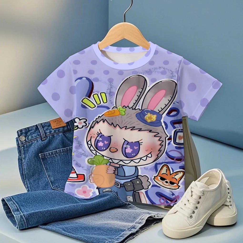 Cute Boys Girls Clothes Cartoon Character Graphic Print Child T Shirts Cool Comfortable Fashion Tops Birthday Party Gifts