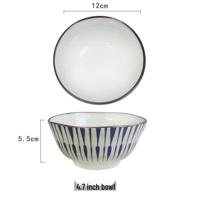 ZISIZ Underglaze Hand-painted Ceramic Rice Bowls