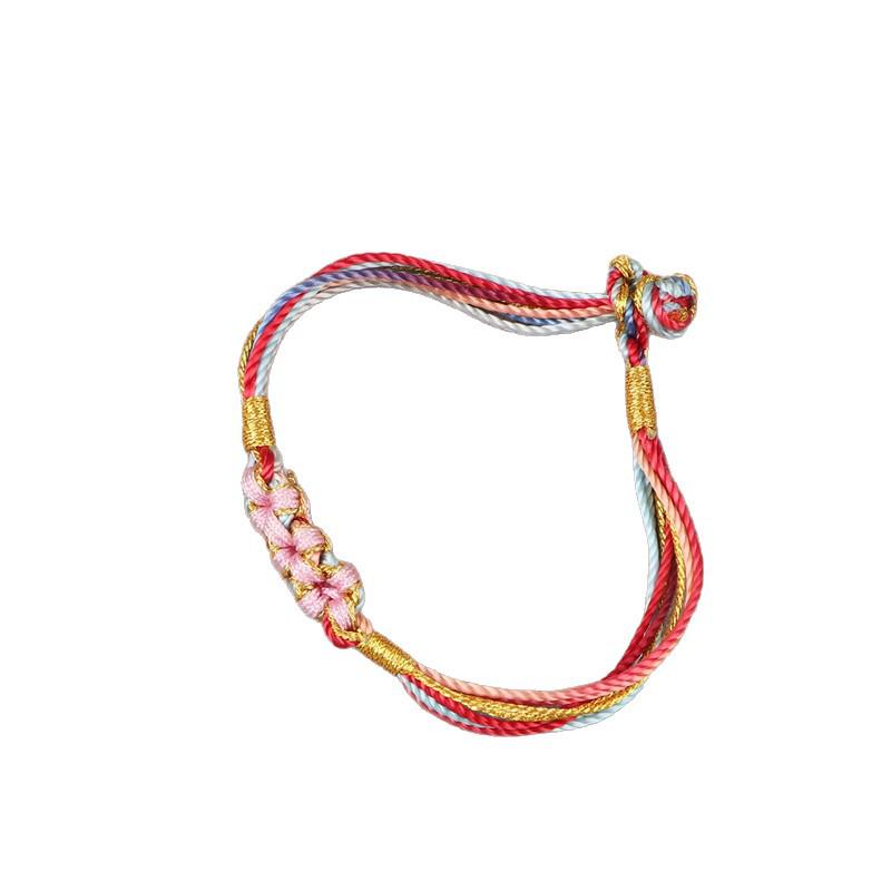 Ethnic Style Five-Color Handmade Dragon Boat Festival Bracelet – Versatile Couple Gift with Colorful Zongzi Charm