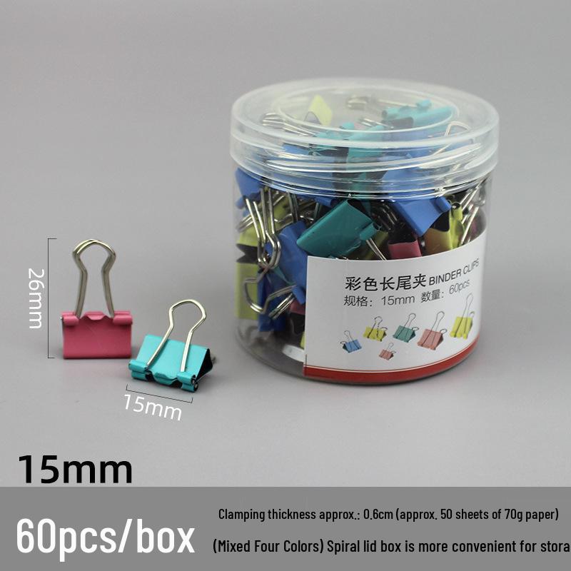 Colored 41mm Swallowtail Clip for Documents and Office Supplies