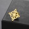 LIKGREAT Vintage Witch Knot Brooch for Women Men Stainless Steel Celtics Knot Pin Badge Wicca Protection Amulet Lapel Pins Gift