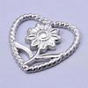 6pcs Titanium/Stainless Steel Heart Charms For Jewelry Making Supplies Fashion Diy Love Pendant Wings Flower Landscape Materials
