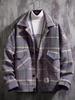 2025 Men's Trendy Wool Plaid Jacket - Autumn/Winter Casual Loose Fit