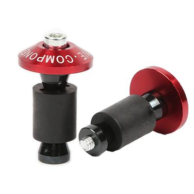 SAMCOS 2PCS Red Motorcycle Motorcycle Handle Bar End Caps Aluminum Non-Slip Handlebar End Weight Handlebar End Plugs