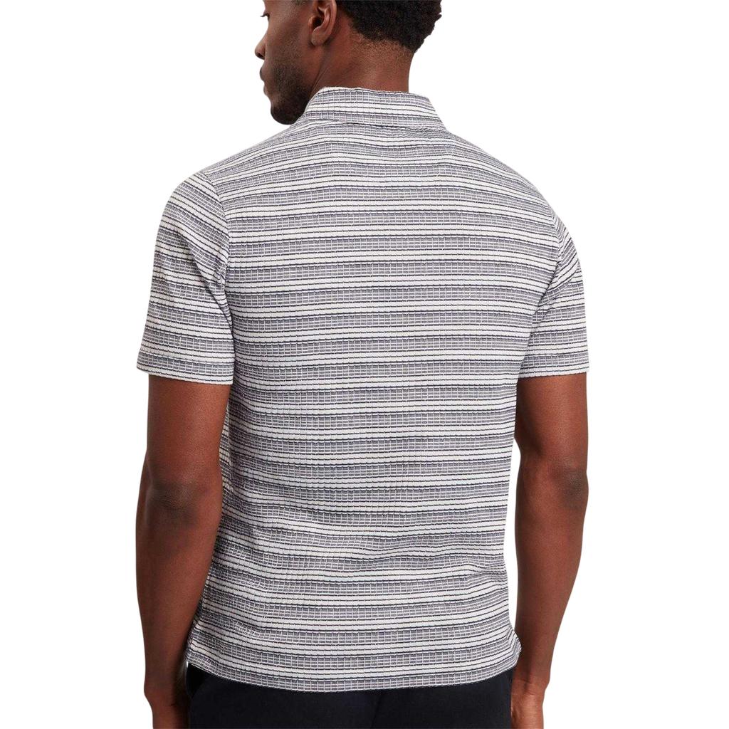 Ted Baker Mens Striped Waffle Knit Polo Shirt