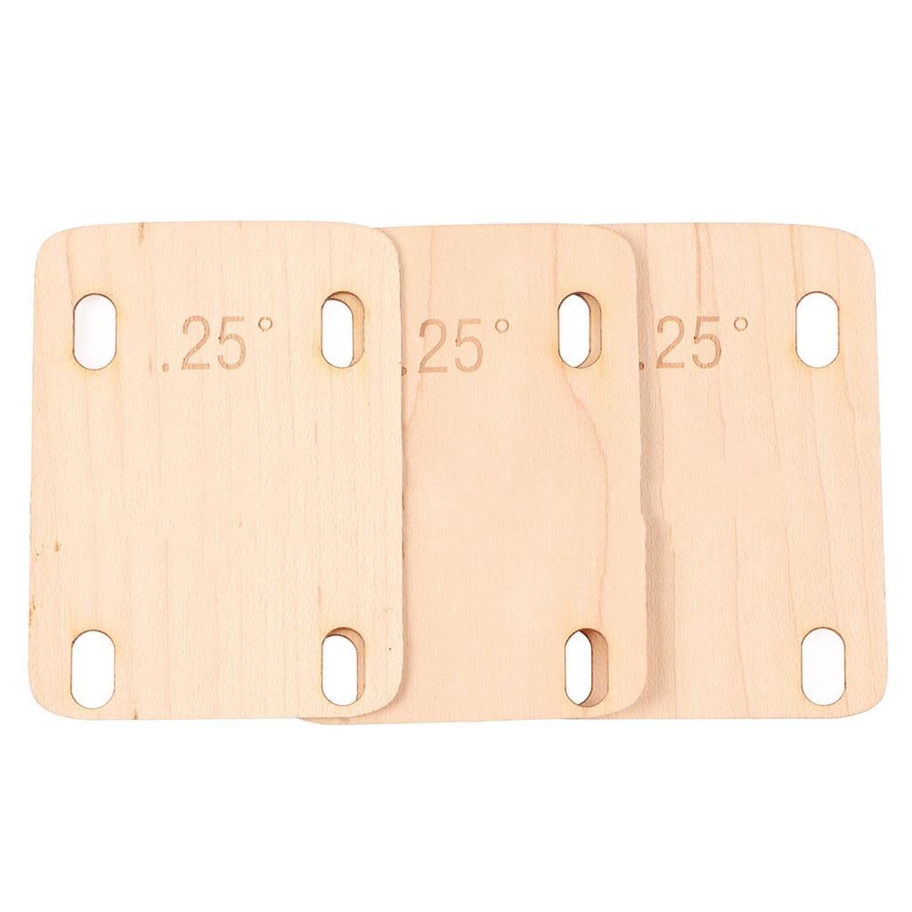 Electric Guitar Neck Shim Maple Wood Neck Shim Spacer Instrument Accessory for Replacement 3pcs