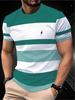 Summer New Style Men's T-shirt - Breathable Lightweight Casual Fashionable Stripes Printed Streetwear Men's T-shirt