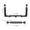 PULUZ Dual Handle Aluminium Tray Stabilizer with 2 x Dual Ball Aluminum Alloy Clamp & 2 x 7 inch Floating Arm for Underwater Camera Housings