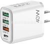36W PD Fast Charger: 5V4A Multi-Port Adapter with 3 USB Ports, Compatible with European, American, and UK Standards