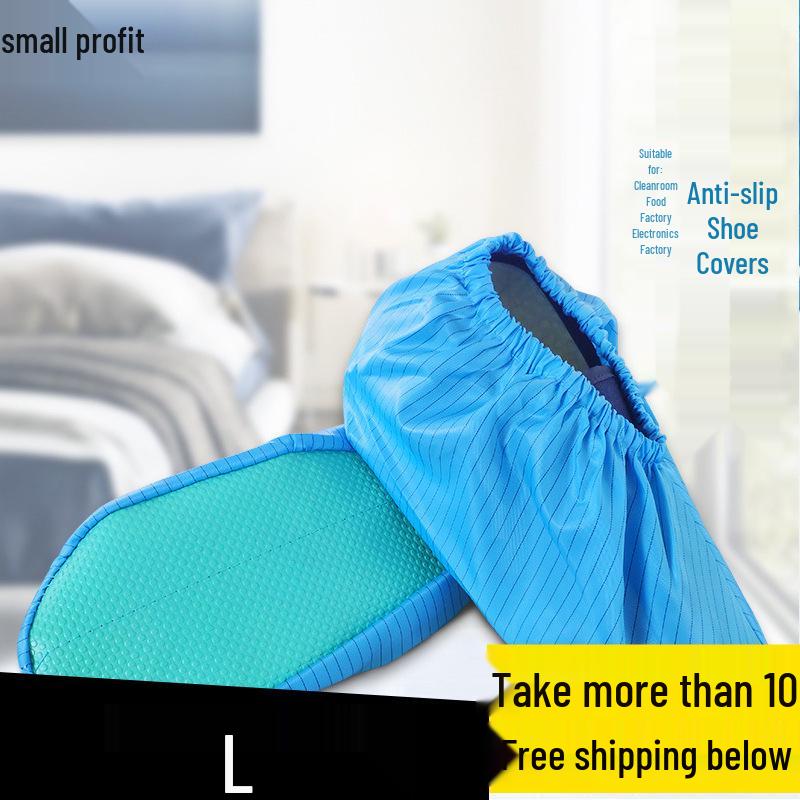 Anti-Static Dust-Free Shoe Covers with Anti-Slip Bottom, Washable Conductive Strips, and Dust-Proof Design