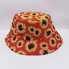 Sommer-Gänseblümchen Eimerhut Damen Mode Baumwolle Strand Sonnenhüte Wende Bob chapeau Femme Blumenhut Fischerhut