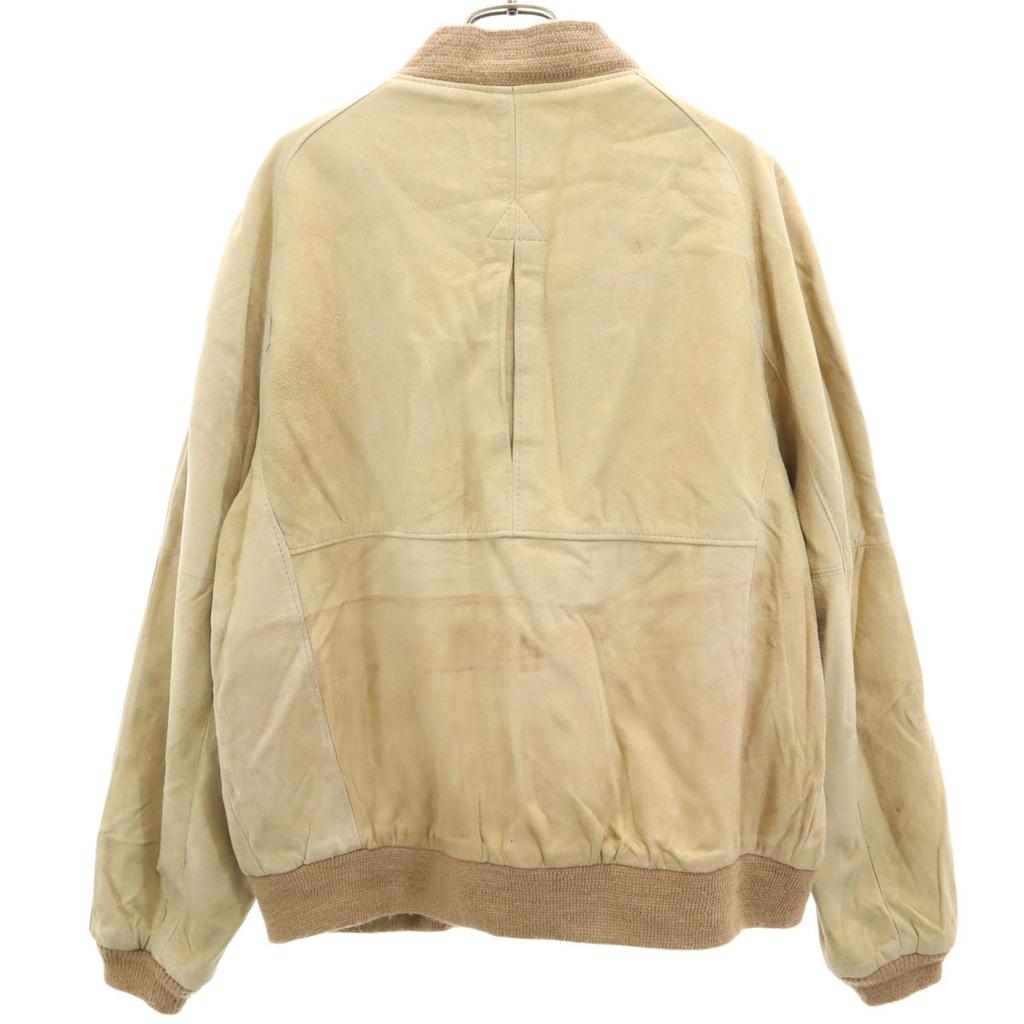 Reed Sportswear 70s Vintage Leather Jacket Beige Men's Used