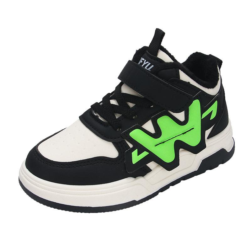 

2025 детские повседневные бархатные уличные зимние детские кроссовки модная корейская версия для девочек среднего и старшего возраста кеды мужские ва 26