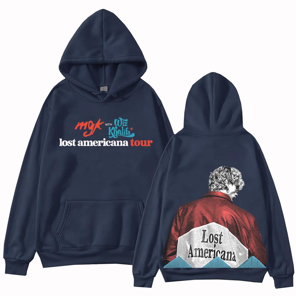 MGK Lost Americana Tour Machine Gun Kelly Худи Харадзюку Хип-Хоп Пуловер Топы Свитшот Подарок S
