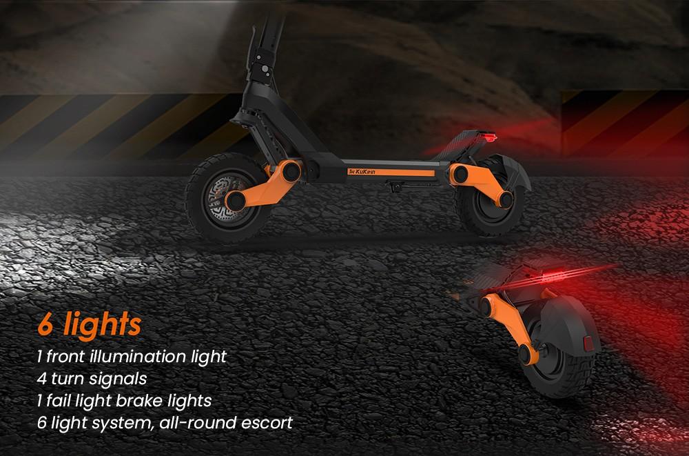 KuKirin G3 Electric Scooter 1200W Rear Motor 52V 18Ah 50KM/H Max Speed 70KM Range Touchable Display Control Panel TPU Suspension