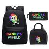 New Dandy's world game merchandise personalized printing primary and secondary school schoolbag three-piece set