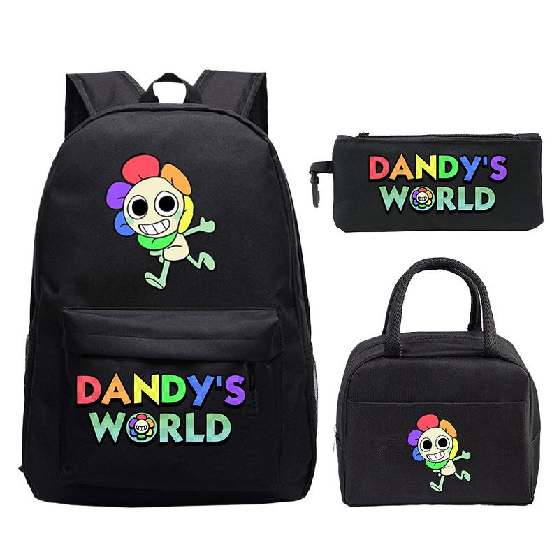 New Dandy's world game merchandise personalized printing primary and secondary school schoolbag three-piece set