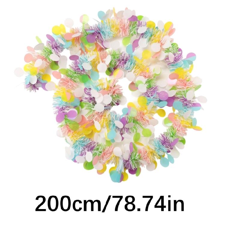 2M Long Plastic Birthday Streamers Recyclable Party Banners Party Accessories For Indoor Outdoors Party Decorations