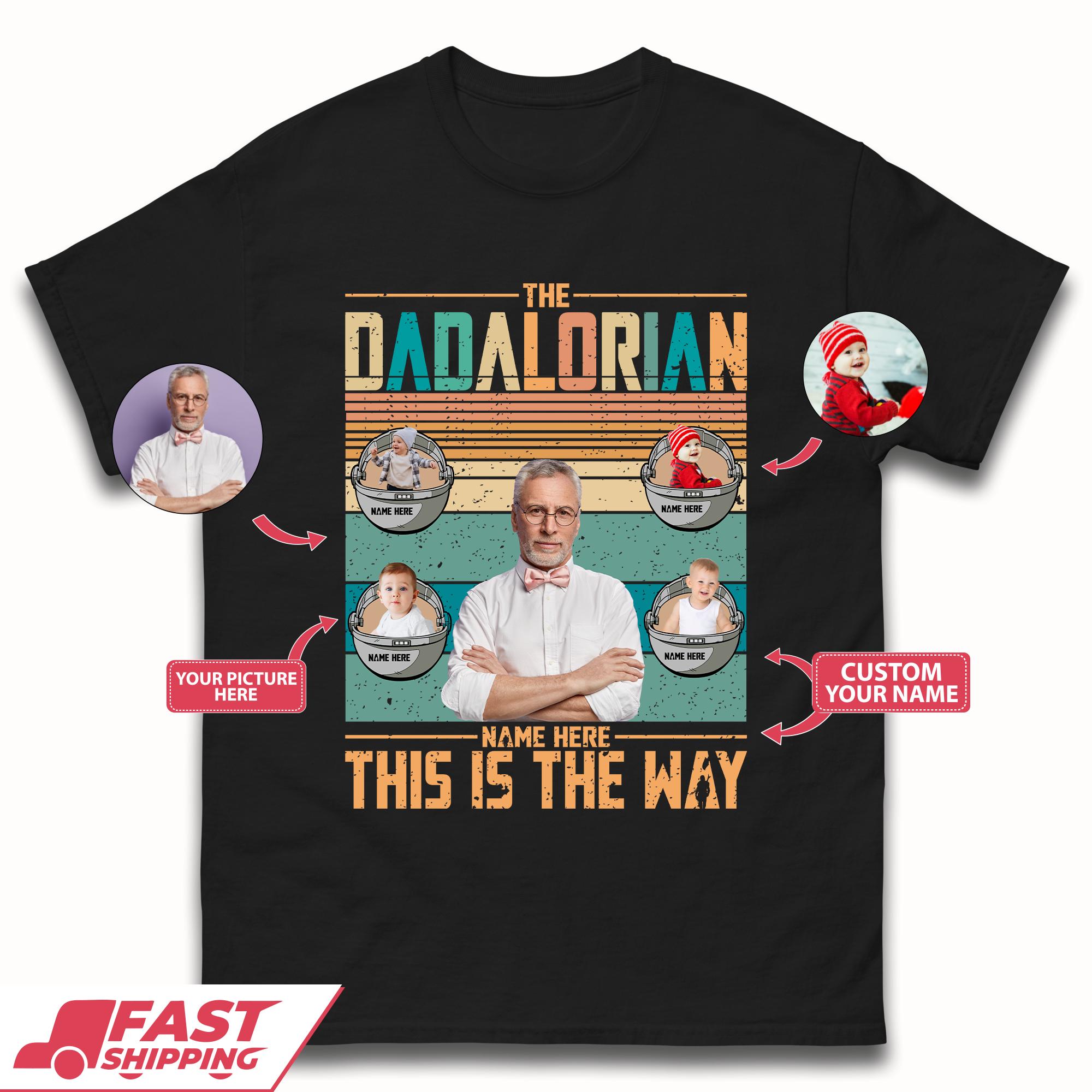 Personalised The Dadalorian Mens T-Shirt Womens Tops Tees S