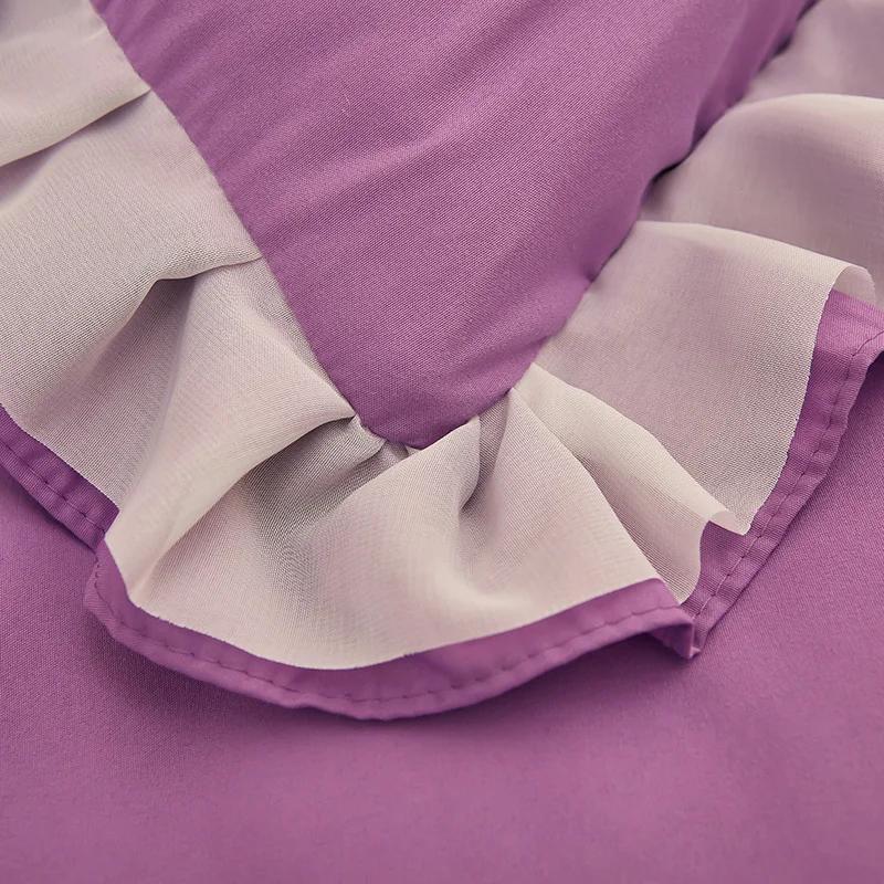 Ruffle Lace Design Pillow Case Korean Style Soft Washed Cotton Pillow Case Super Cute Pillowcase 48x74cm Pillow Cover Room Decor