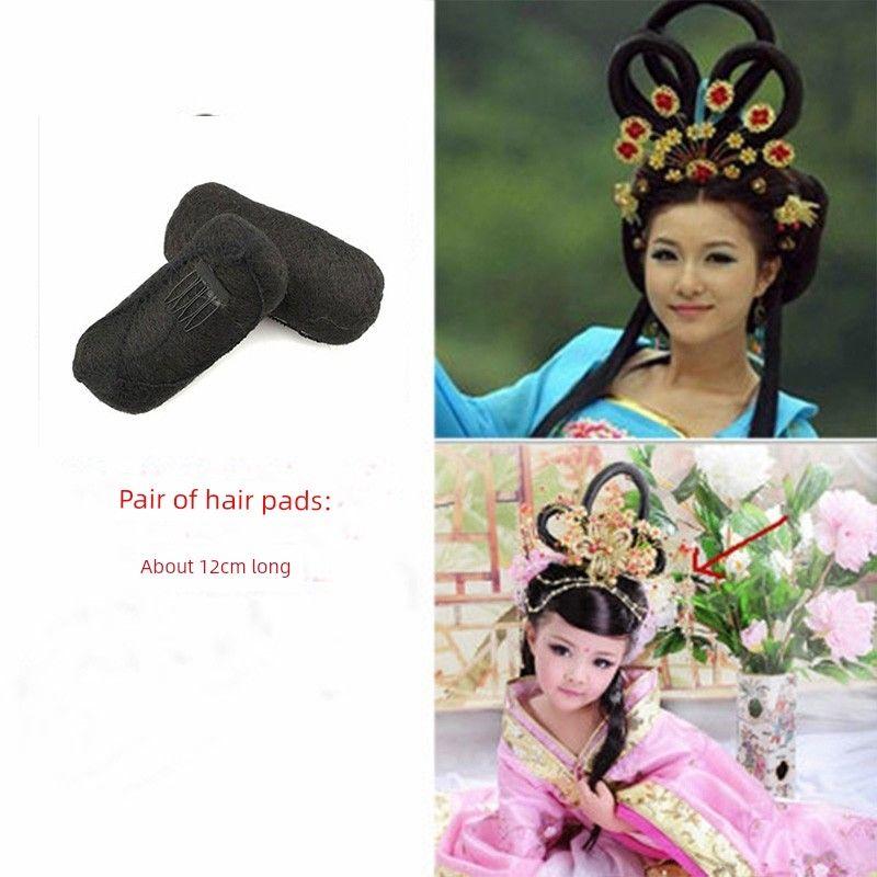Han Chinese Clothing Pad Hair Bag Hair Pack Hair Curler Selenodont Bag Soft Horn Multiple Floor Bridal Pad Hair Plate Hair Bag