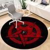 1pc Pentagram Symbol Office Round Area Rug, Under Office Chairs Bedroom Living Room Home Decor, Room Deco