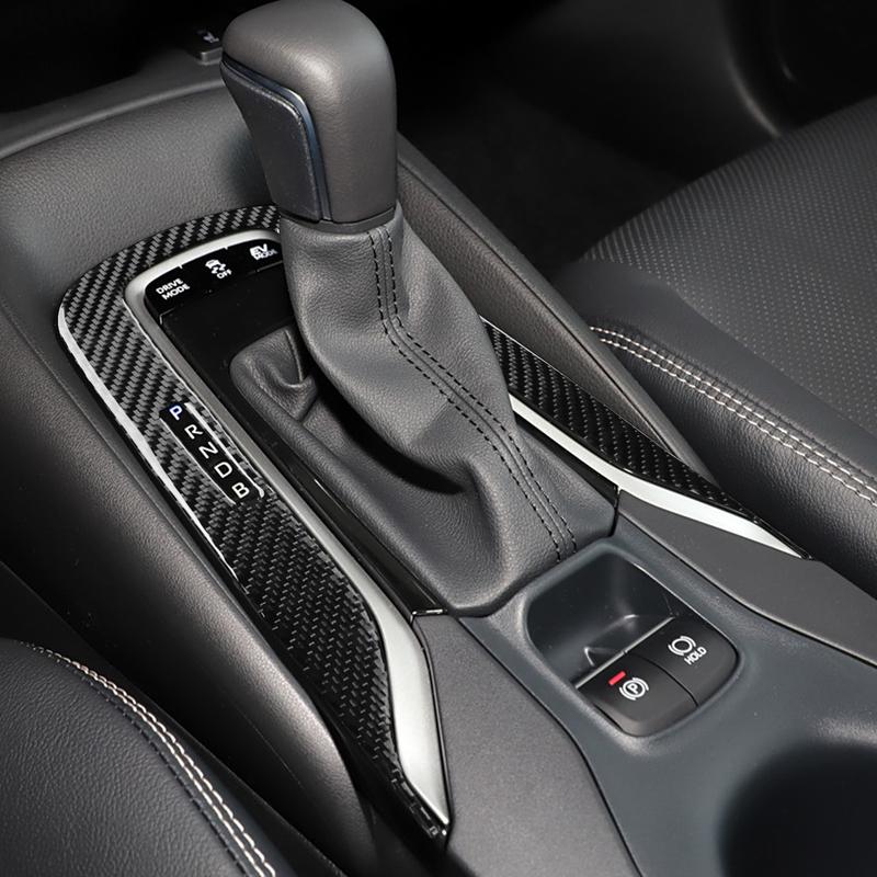 For Toyota Corolla -2024 Real Carbon Fiber Sticker Center Gear Shift Panel Trim Border Car Accessories Interior Decorative