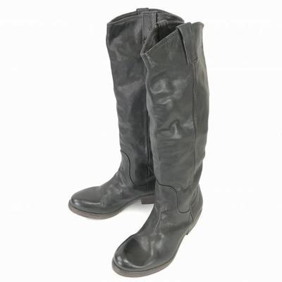 Catarina Martins Portugal Leather Long Boots Women 36 22.5-23.0 Black(USED)