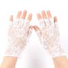 Sexy Spitzenhandschuhe ohne Finger für Damen Sonnenschutzhandschuhe Damen Fahrhandschuhe für Damen Halbfinger Atmungsaktive Fischgrät-Handschuhe