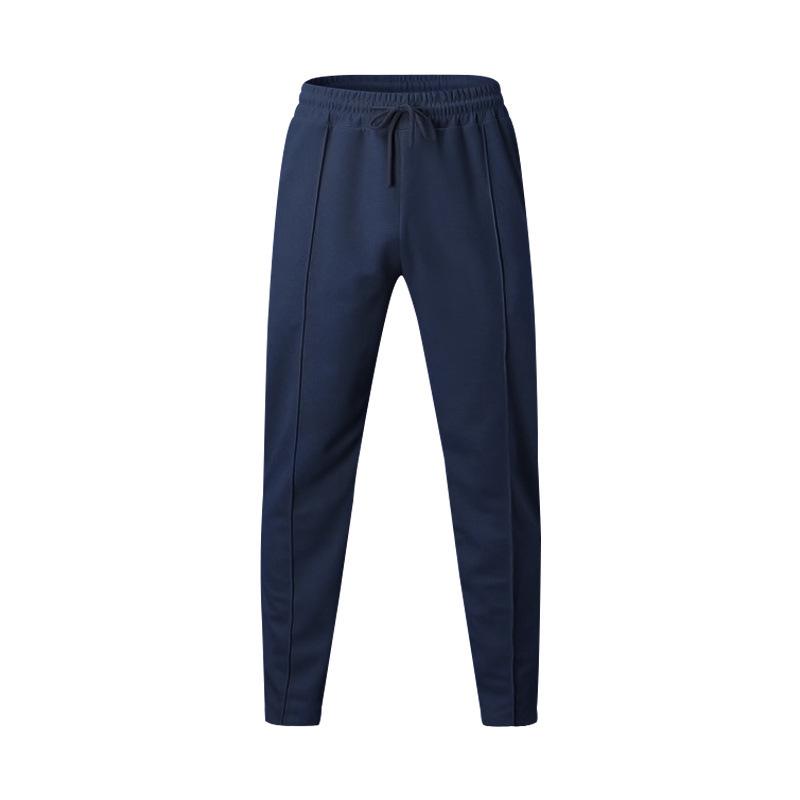 2024 Men's Waffle Casual Pants: Trendy Toothpick Stripe, Comfortable Straight-Fit for Spring & Autumn